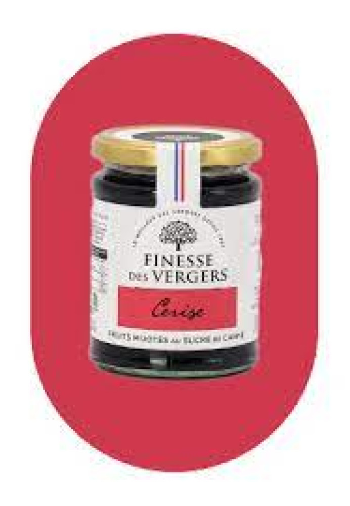 CONFITURE CERISE NOIRE FINESSE DES VERGERS 325g